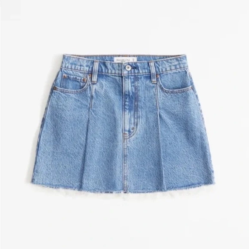 Abercrombie Pleated Denim Mini Skirt Sz 25